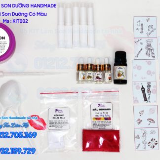 BỘ KIT 5 CÂY SON DƯỠNG MÔI HANDMADE